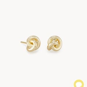 Kendra Scott Presleigh Love Knot Stud Earrings in Gold